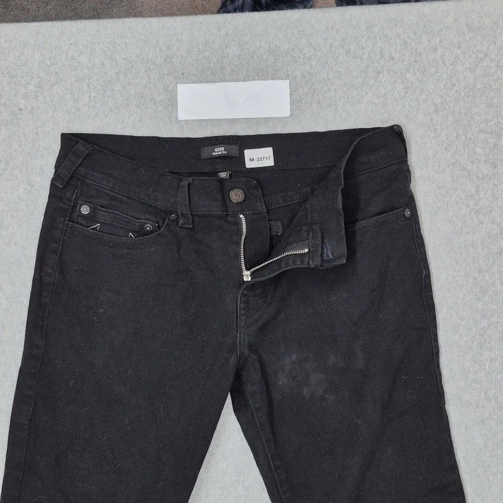 True Religion Men Jeans 34 Black Denim GENO Relaxed‎ Slim 31